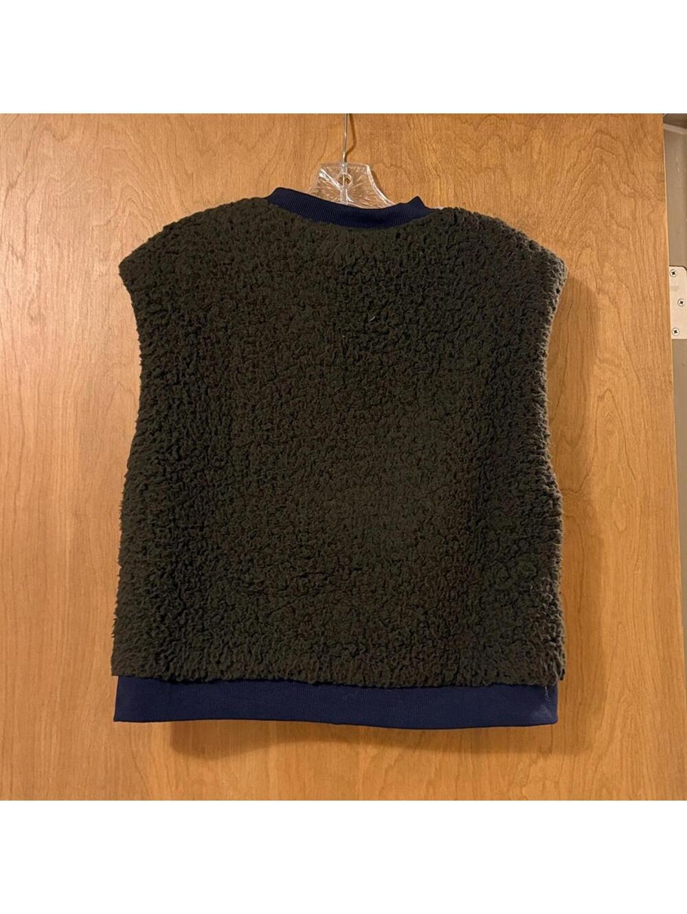 Mystree Bohemian Color Block Corduroy Fleece Vest Women's Small Boho Western - Picture 2 of 5